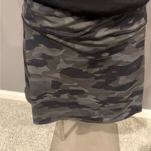 Grace Black and Gray Camouflage Mini Skirt